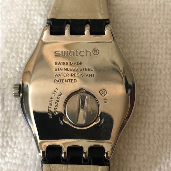 Swatch Metal Watch with leather band main image 5